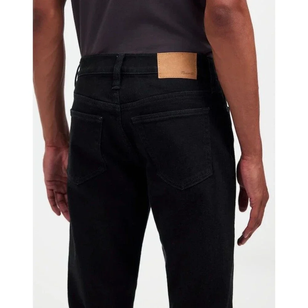 Madewell Jeans Mens 42x30 (tag 40x30) Black Straight Flex Denim Slim NG296 NWT